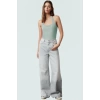 Rahat ve Şık Scuba Krep Crop Bluz Halter Yaka Polyester Karışımı Özenle Seçilmiş