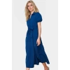 Rahat ve Şık Terrycotton Maxi Elbise Skater Kalıp Gömlek Yaka Günlük Kullanım İçin Modern Stil