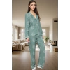Rahat ve Şık Viskon Pijama Takımı Güneş Desenli Kışlık 2li Yüksek Kalite Kullanım