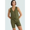 Rahat ve Şık Yazlık İkili Takım Viskon Süprem Yelek Şort Trend Tasarım Seçkin Malzeme Modern Stil
