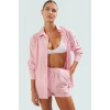 Rahat ve Şık Yazlık Şort Takım Elbise Çok Çizgili Dokuma Kumaş Trend Tasarım Modern Stil