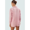 Rahat ve Şık Yazlık Şort Takım Elbise Çok Çizgili Dokuma Kumaş Trend Tasarım Modern Stil