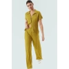Rahat ve Şık Yazlık Takım Örme Bluz Geniş Paça Pantolon Görünüm