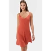Rahat Viskoz Mini Elbise V Yaka Düğmeli Shift Kalıp Günlük Kullanım İçin Modern Stil