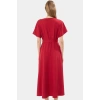 Rahat Yazlık A Line Elbise Kısa Yarasa Kol Polyester Dokuma Kumaş Zarifane Tasarım