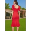 Rahat Yazlık Midi Boy Bodycon Abiye Elbise Uzun Ömürlü Günlük Kullanım İçin Rahat Ve Şık