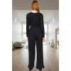 Rahatlığıyla Büyüleyecek Pijama Takımı Viskon Örme Geniş Paça Yüksek Bel Kalite