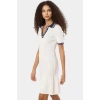 Ramadan Koleksiyonu Bodycon Mini Elbise Triko Kumaş Polo Yaka Yazlık Günlük Kullanım İçin