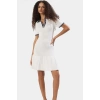 Ramadan Koleksiyonu Bodycon Mini Elbise Triko Kumaş Polo Yaka Yazlık Günlük Kullanım İçin
