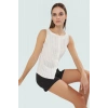 Regular Bluz Gofre Örme Kumaş Kayık Yaka Günlük Kullanım Kaliteli İşçilik