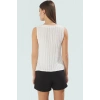 Regular Bluz Gofre Örme Kumaş Kayık Yaka Günlük Kullanım Kaliteli İşçilik