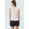 Regular Bluz Gofre Örme Kumaş Kayık Yaka Günlük Kullanım Kaliteli İşçilik