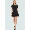 Regular Dantel Detaylı Kaşkorse Örme Bluz Bebe Yaka Fitted Kalıp Yazlık Rahat Ve Şık