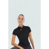 Regular Kalıp Kısa Kollu Polyester Elastan Örme Bluz Casual Şıklığı Zarifane Tasarım Uzun Ömürlü