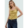 Regular Kalıp Saten Bluz Kolsuz İnce Askılı Rahat Günlük Kaliteli İşçilik Modern Stil