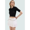 Rejenere Kaşkorse Crop Bluz Çizgili Polo Yaka Fitted Yazlık Konforlu Kesim Özenle Seçilmiş