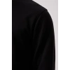 Erkek Siyah O Yaka Sweatshirt Basic Tasarım Rahat Kesim Konforlu Kışlık Üç İplik