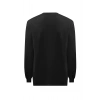 Erkek Siyah O Yaka Sweatshirt Basic Tasarım Rahat Kesim Konforlu Kışlık Üç İplik