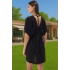 Shally Dokuma Viskoz Mini Elbise Çiçek Desenli Yazlık Plaj Günlük Kullanım İçin Modern Stil
