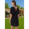 Shally Dokuma Viskoz Mini Elbise Çiçek Desenli Yazlık Plaj Günlük Kullanım İçin Modern Stil