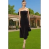 Şık Beyaz Midi Abiye Elbise Taş Detaylı Bodycon Yazlık Şık Görünüm Zarifane Tasarım Uzun Ömürlü