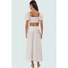 Şık Bluz Etek Takım Viskoz Polyester Karışımı Rahat Kalıp Yazlık Mükemmel Uyum Trend Tasarım