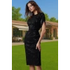 Şık Bodycon Abiye Elbise Payet İşlemeli Polyester Karışımlı Midi Boy Seçkin Malzeme