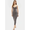 Şık Bodycon Örme Midi Elbise Günlük Kullanım İçin Mükemmel Seçim Konforlu Kesim Özel Tasarım
