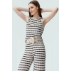 Şık Çizgili Triko Bluz Nefes Alan Rahat Günlük Stil Trend Tasarım Profesyonel Görünüm