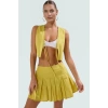 Şık Flamlı Pamuk Bluz Etek Takım Yazın Rahatlığı ve Şıklığı Özenle Seçilmiş Modern Stil