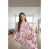 Şık Hayvan Desenli Viskon Pijama Takımı Rahatlık ve Stil Bir Arada Uzun Ömürlü Kaliteli İşçilik