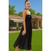 Şık Kadın Yazlık Poplin Elbise Midi Boy Tek Omuz Kaliteli İşçilik Yüksek Kalite Şık Görünüm