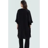 Şık Kimono Pantolon Takım Viskoz Dokuma Kumaş Rahat Günlük Stil Dayanıklı Malzeme