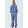 Şık Leopar Desenli Kimono Takım Nefes Alan Polyester Kumaş Görünüm Profesyonel