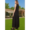Şık Maxi Boy Kolsuz Viskoz Dokuma Elbise Rahat Günlük Stil Seçkin Malzeme Şık Görünüm Özel Tasarım