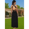 Şık Maxi Örme Elbise Polyester Karışımlı Yazlık Plaj Elbisesi Premium Kalite Günlük Kullanım İçin