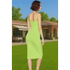 Şık Midi Boy Bodycon Elastan Örme Elbise Günlük Ve Özel Günler İçin Rahat Ve Şık Şık Görünüm