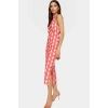 Şık Midi Boy Bodycon Elbise 98% Polyester Günlük Stil Zarifane Tasarım Dayanıklı Malzeme Modern