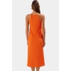 Şık Midi Halter Yaka Örme Elbise Günlük ve Özel Günler İçin Rahat Modern Stil