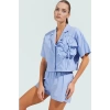 Şık Pamuklu Yazlık Gömlek Şort Takım Plaj için İdeal Görünüm Premium Kalite Modern Stil