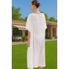 Şık Tek Kol Maxi Plaj Elbisesi Viskoz Kumaş Rahat Kalıp Konforlu Kesim Premium Kalite Modern Stil