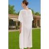 Şık Tek Kol Maxi Plaj Elbisesi Viskoz Kumaş Rahat Kalıp Konforlu Kesim Premium Kalite Modern Stil