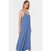 Şık V Yaka Kolsuz Maxi Elbise 130cm Boy Polyester Dokuma Rahat Seçkin Malzeme