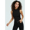 Şık ve Rahat Kolsuz Bluz Viskoz Ribana Kumaş Renk Fitted Kalıp Uzun Ömürlü