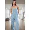 Şık ve Rahat Viskoz Pijama Takımı Hayvan Desenli Boru Paça Profesyonel Görünüm