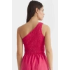 Şık ve Rahat Yazlık Midi Elbise Tek Omuz Polyester Kaliteli İşçilik Zarifane Tasarım