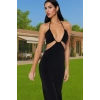 Şık Vücuda Oturan Straplez Maxi Elbise Cut Out Detaylı Günlük Kullanım İçin Özenle Seçilmiş