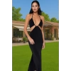 Şık Vücuda Oturan Straplez Maxi Elbise Cut Out Detaylı Günlük Kullanım İçin Özenle Seçilmiş