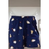 Şortlu Pijama Takımı %100 Pamuk Kedili Desenli Özel Tasarım Günlük Kullanım İçin