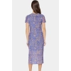 Soyut Desenli Bodycon Midi Elbise Nefes Alan Polyester Elastan Kumaş Dayanıklı Malzeme